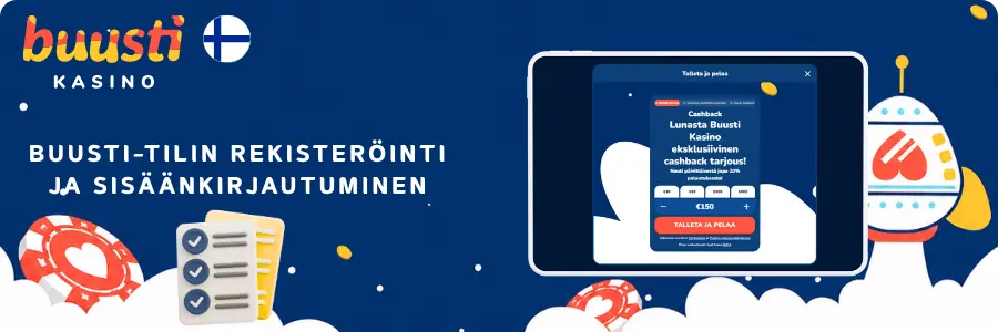 Buusti-käyttäjätilin avaaminen ja kirjautuminen